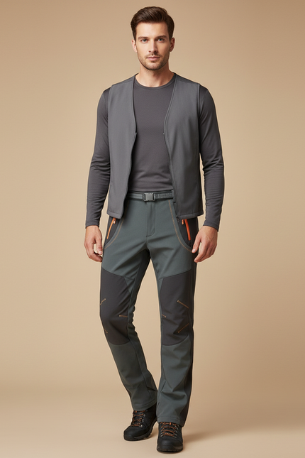 Pantalon De Randonnée Hiver Homme - Gris Polyester