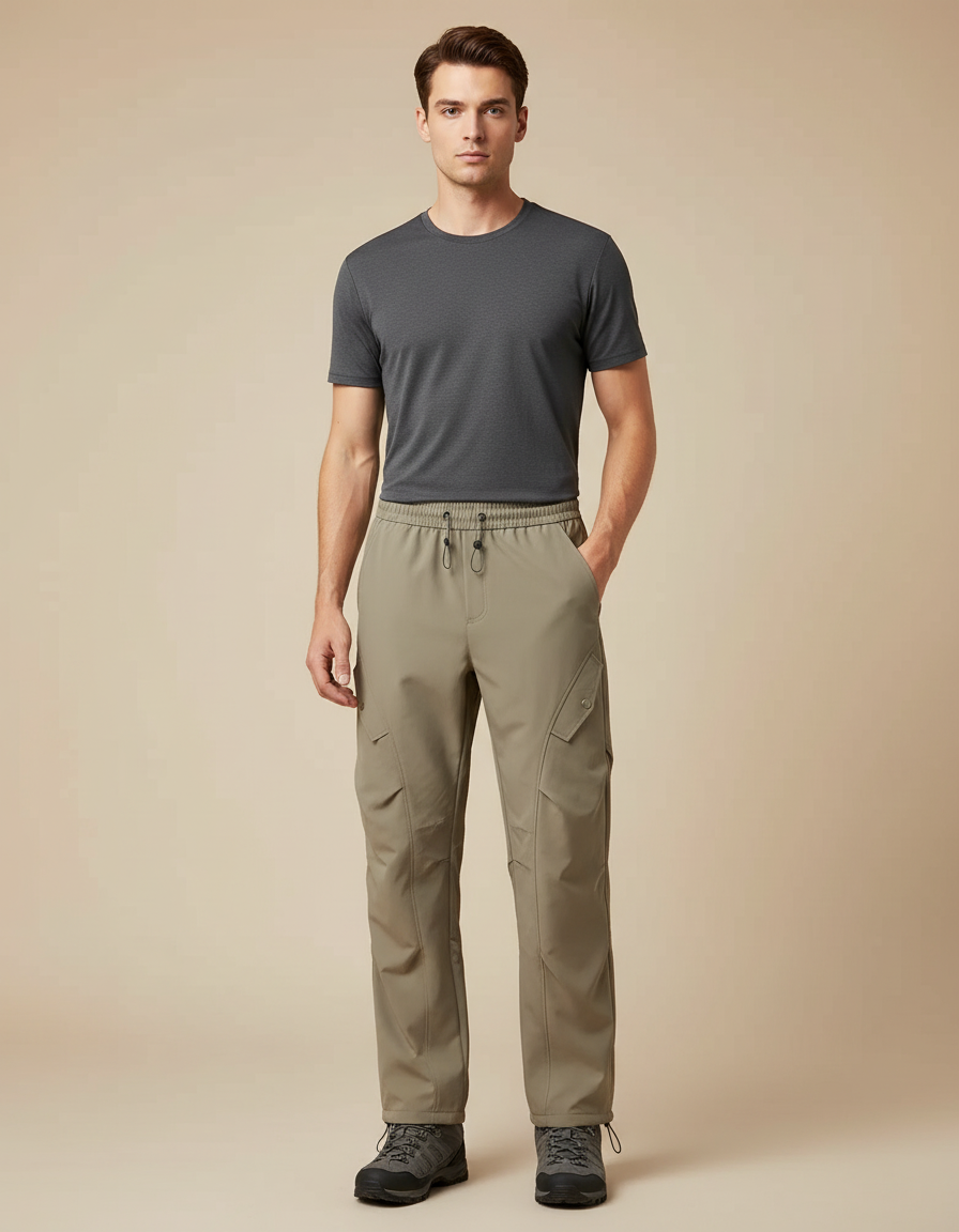Pantalon Randonnée A995 - Kaki Polyester