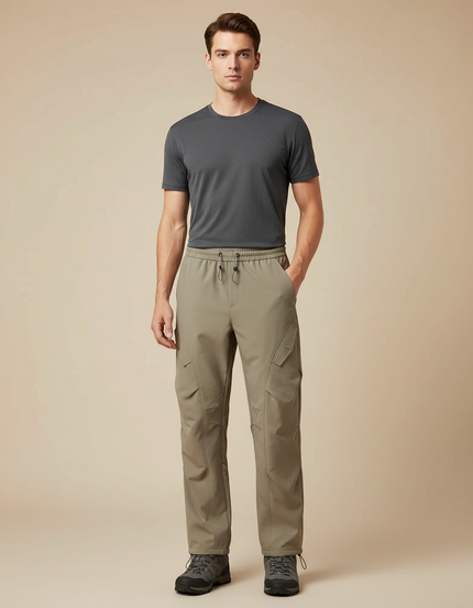 Pantalon Randonnée A995 - Kaki Polyester