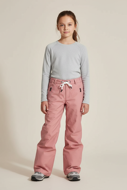 Pantalon Randonnée Rose Ample Imperméable Enfant - Polyester