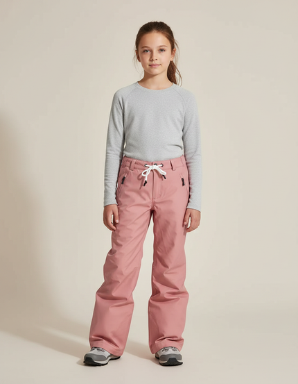 Pantalon Randonnée Rose Ample Imperméable Enfant - Polyester
