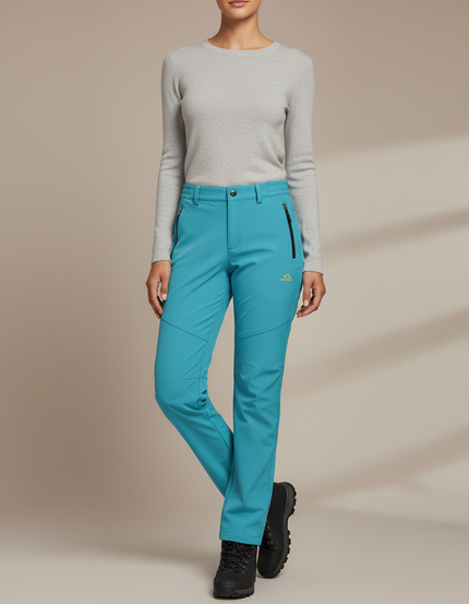 Pantalons De Randonnée Femme - Bleu Polyester
