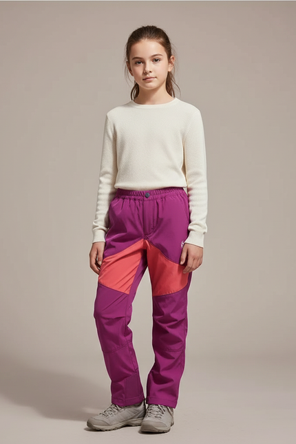 Pantalon Randonnée Junior - Violet Polyester