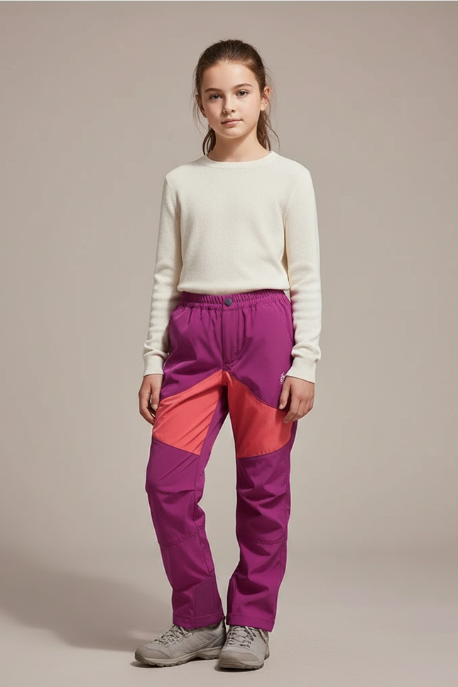 Pantalon Randonnée Junior - Violet Polyester