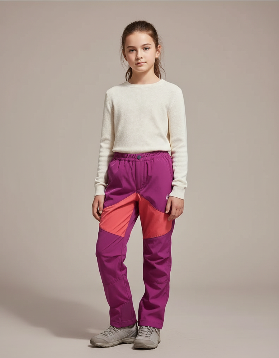 Pantalon Randonnée Junior - Violet Polyester