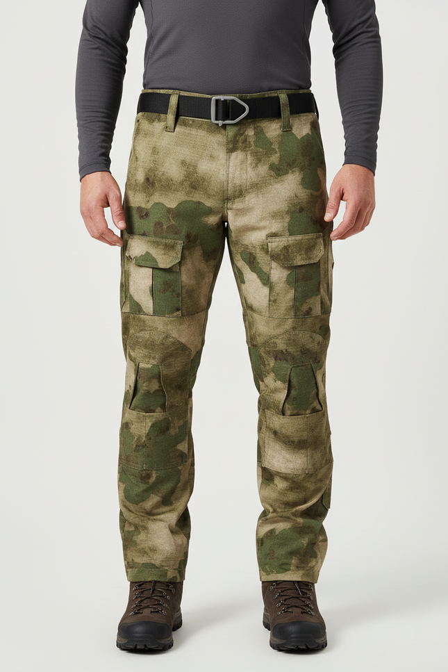 Pantalon Randonnée Camouflage Cargo Militaire Multipoches Homme - Multicolore Toile
