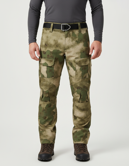 Pantalon Randonnée Camouflage Cargo Militaire Multipoches Homme - Multicolore Toile
