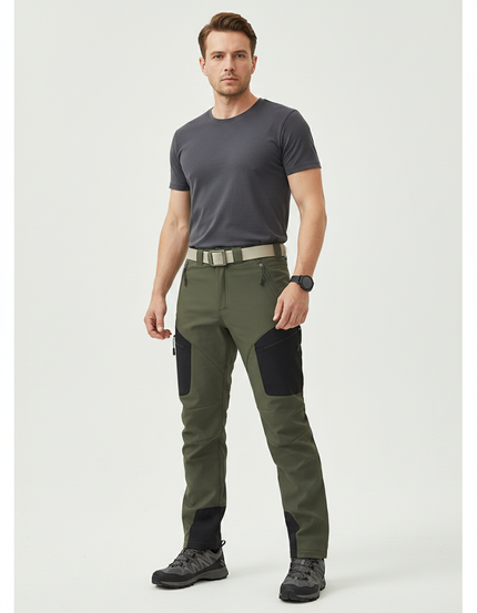 Pantalon Ski Randonnée Homme - Kaki Polyester
