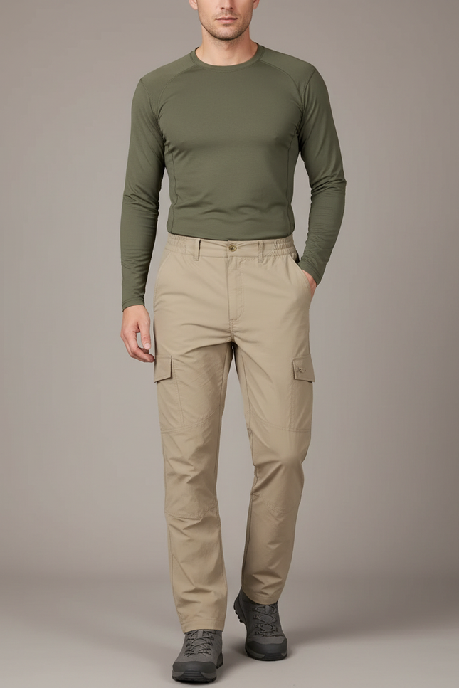 Pantalon Randonnée Ultra Léger - Beige Polyester