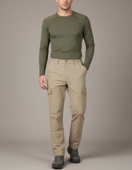 Pantalon Randonnée Ultra Léger - Beige Polyester