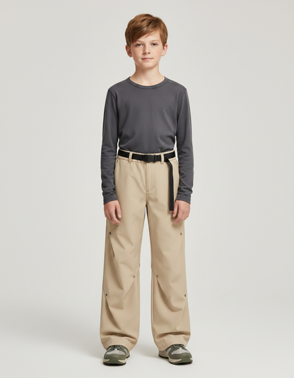 Pantalon Randonnée Beige Ample Décontracté Unisexe - Polyester