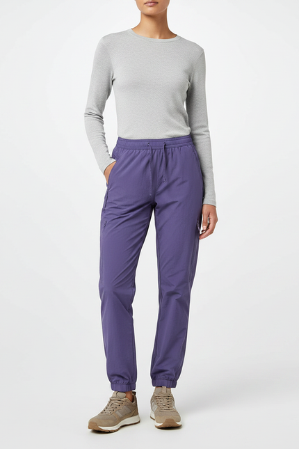Pantalon Randonnée Violet Léger Confortable Femme Jogger - Polyester