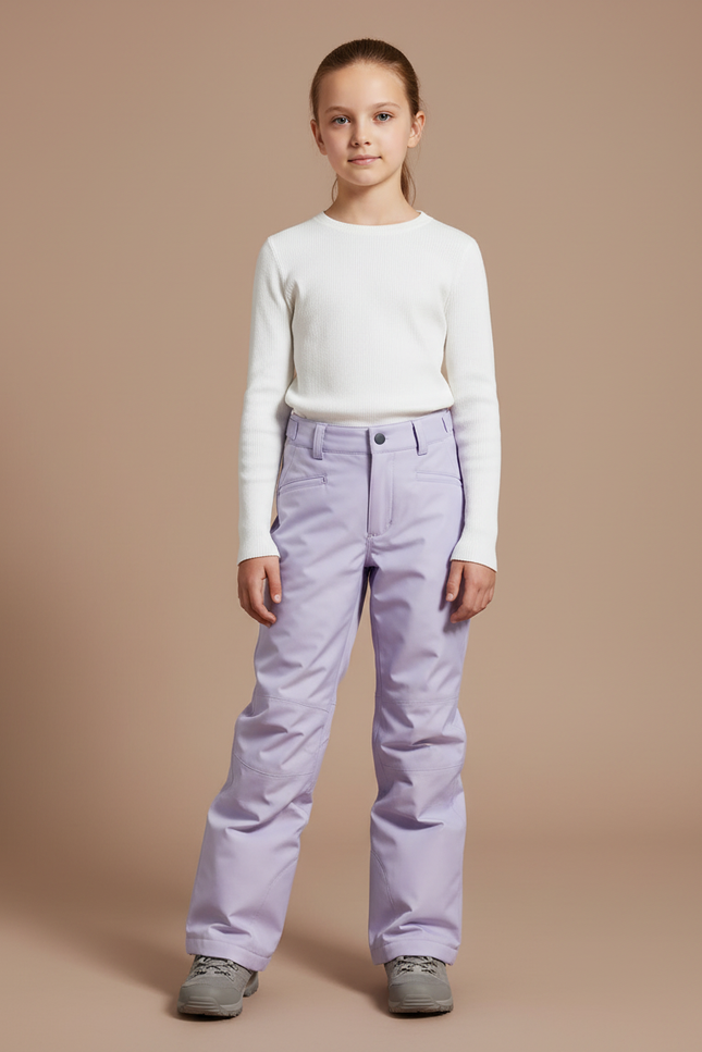 Pantalon Randonnée Lilas Ample Imperméable Enfant - Violet Polyester