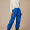 Pantalon Randonnée Bleu Cargo Ample Unisexe - Polyester