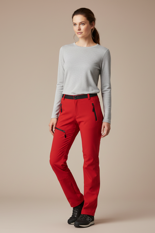Pantalon Randonnée Rouge - Polyester