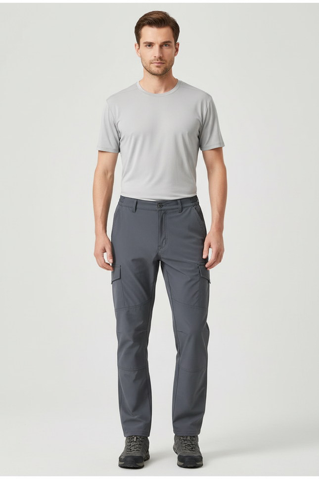 Pantalon Randonnée Automne - Gris Polyester