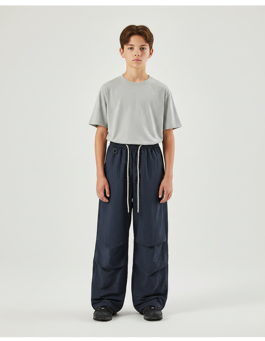 Pantalon Randonnée Bleu Marine Ample Léger Enfant - Polyester