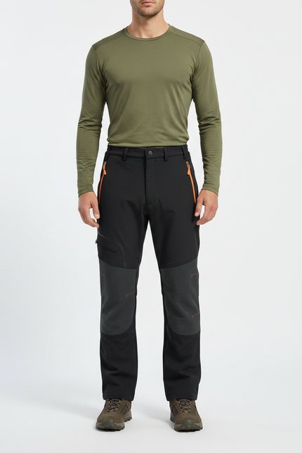 Pantalon Randonnée Softshell - Noir Polyester