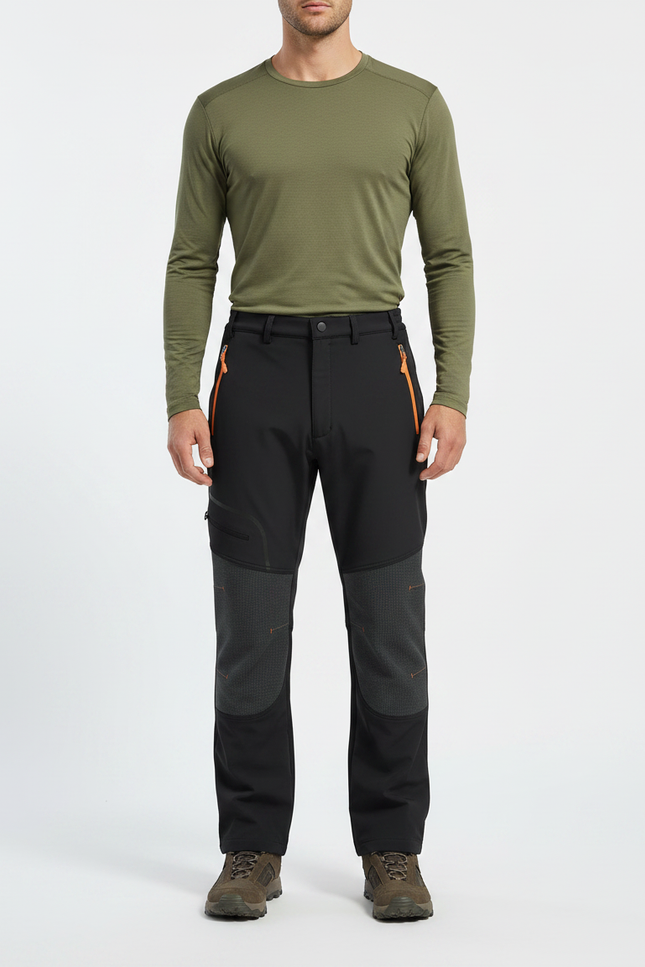 Pantalon Randonnée Softshell - Noir Polyester