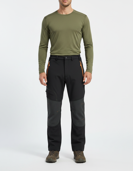 Pantalon Randonnée Softshell - Noir Polyester