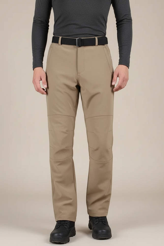 Pantalon Randonnée Beige Confortable Droit Homme Tactique - Polyester