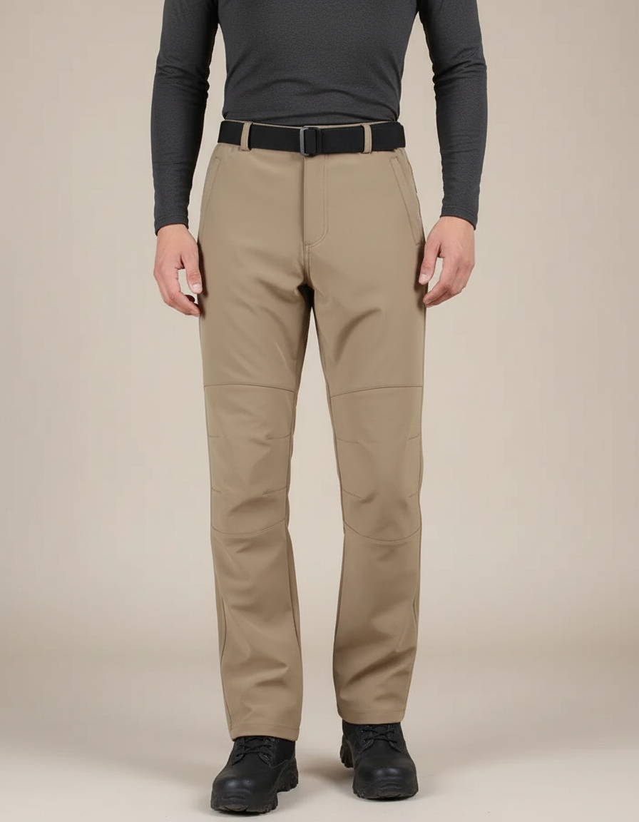 Pantalon Randonnée Beige Confortable Droit Homme Tactique - Polyester
