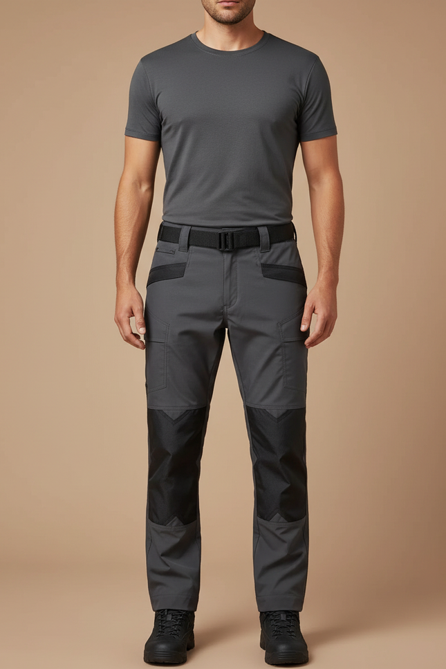 Pantalon Randonnée Gris Renforcé Tactique Homme - Polyester