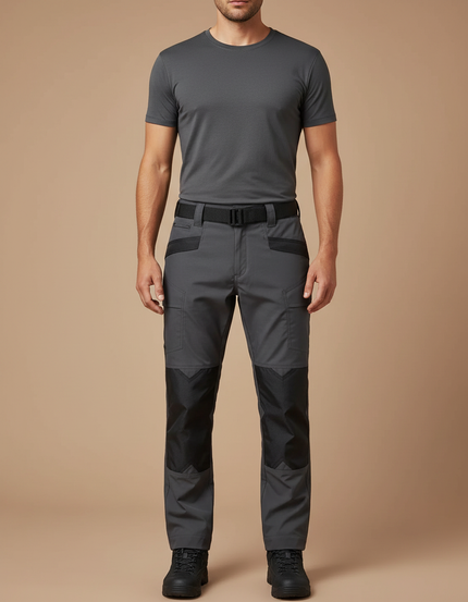 Pantalon Randonnée Gris Renforcé Tactique Homme - Polyester