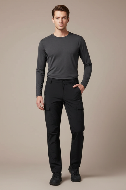 Pantalon Tactique Randonnée - Noir Polyester