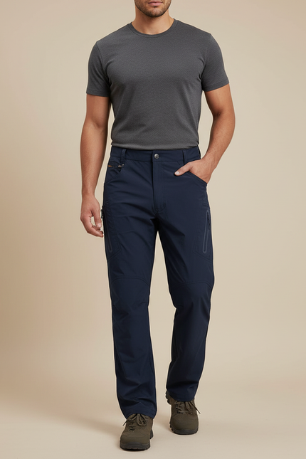 Pantalon Randonnée Bleu Marine - Polyester