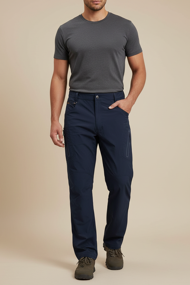Pantalon Randonnée Bleu Marine - Polyester