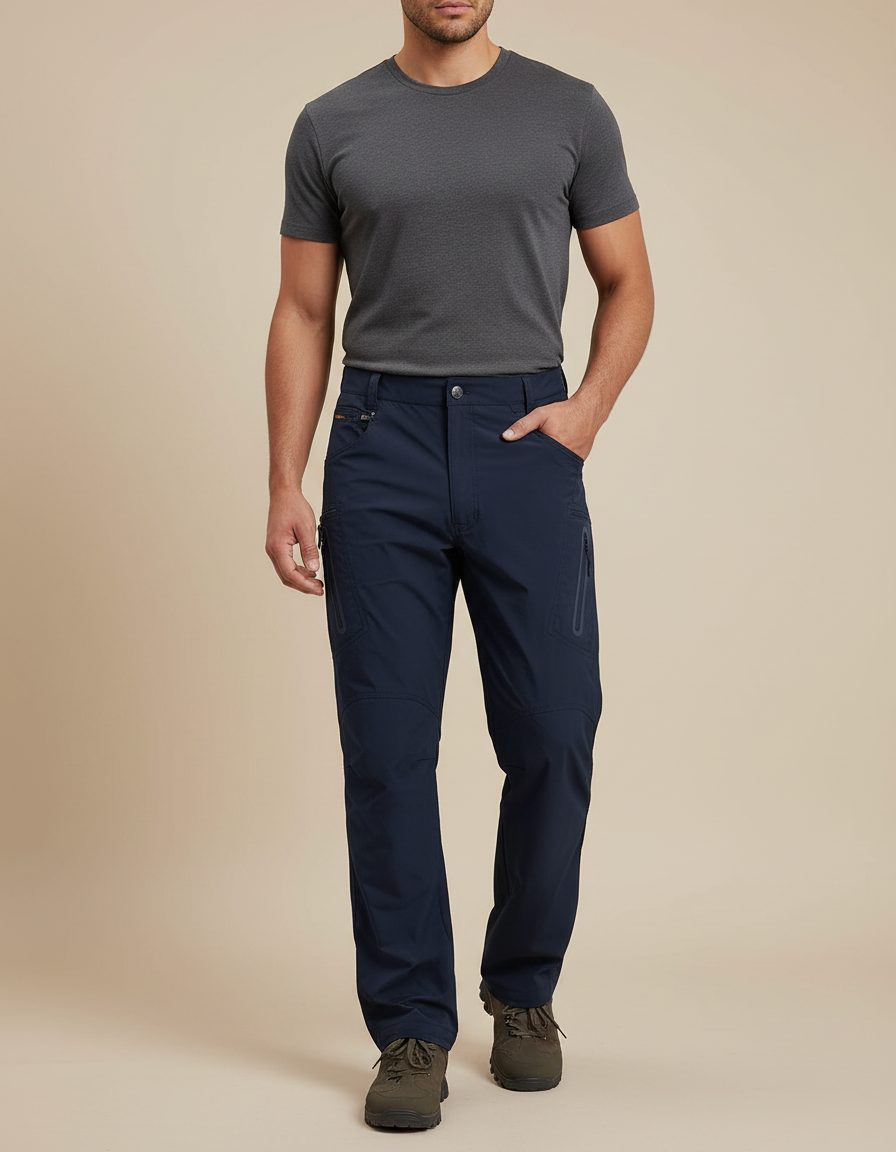 Pantalon Randonnée Bleu Marine - Polyester