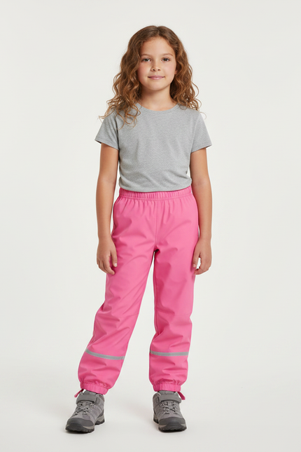 Pantalon Randonnée Rose Imperméable Enfants Réfléchissant Respirant - Polyester