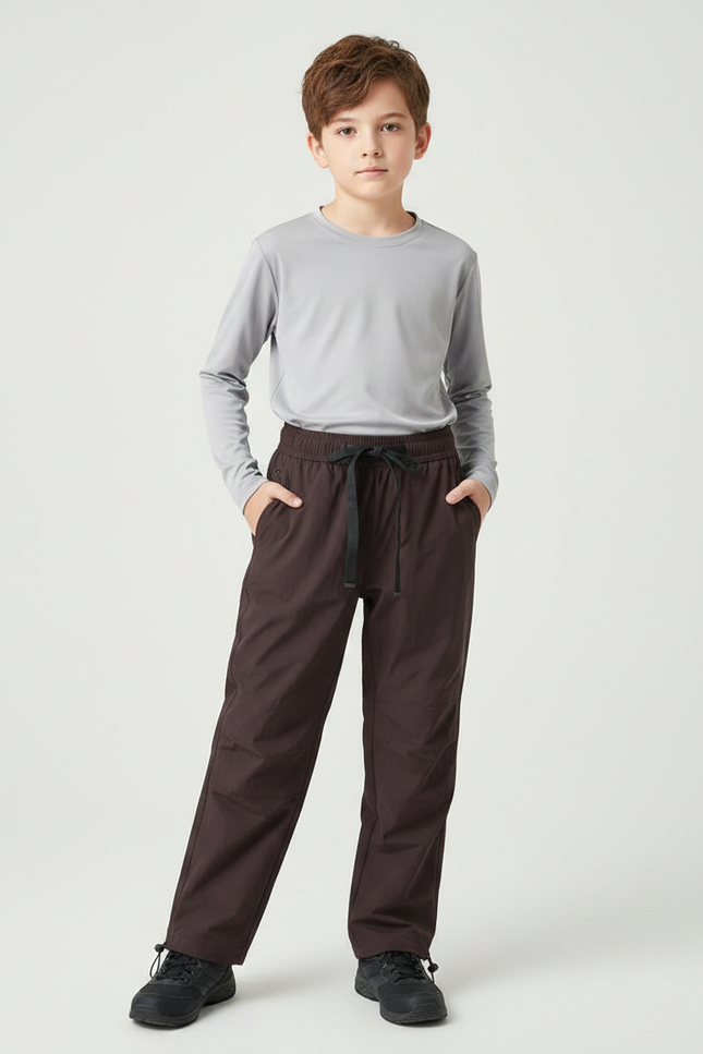 Pantalon Randonnée Marron Ample Décontracté Léger - Polyester