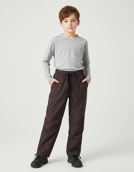 Pantalon Randonnée Marron Ample Décontracté Léger - Polyester