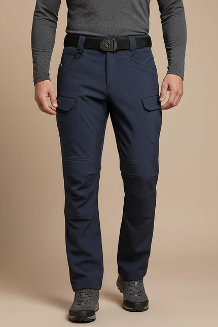 Pantalon Randonnée Bleu Marine Cargo Tactique Homme - Polyester