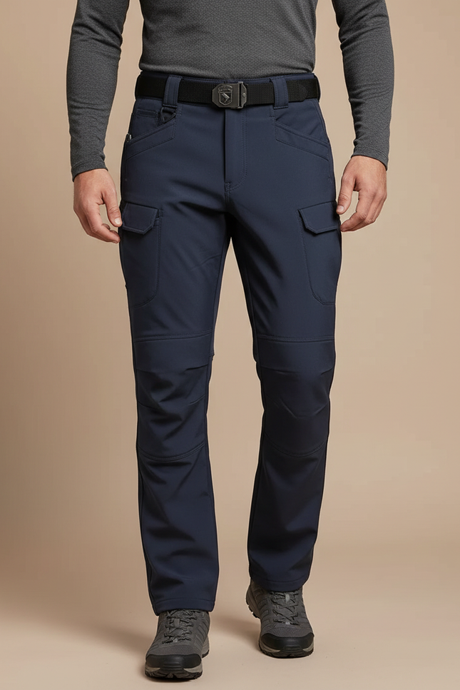 Pantalon Randonnée Bleu Marine Cargo Tactique Homme - Polyester