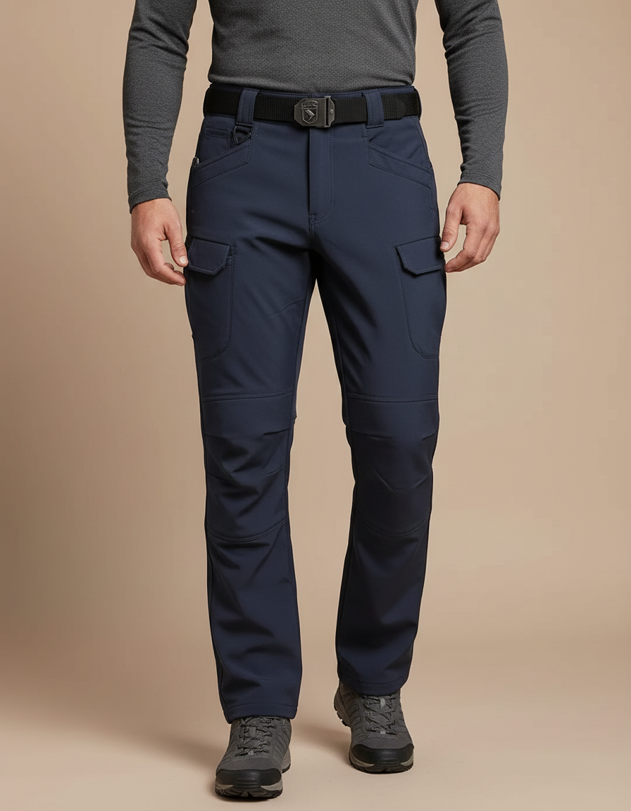 Pantalon Randonnée Bleu Marine Cargo Tactique Homme - Polyester