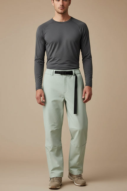 Pantalon Randonnée Vert Clair Ample Décontracté Homme - Polyester