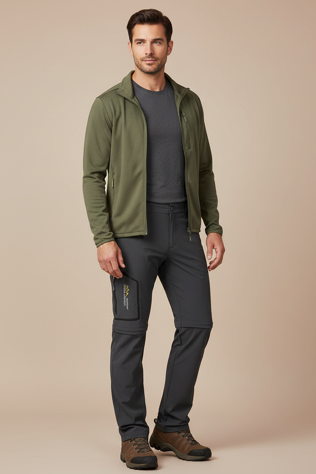 Pantalon Randonnée Modulable Homme - Gris Polyester