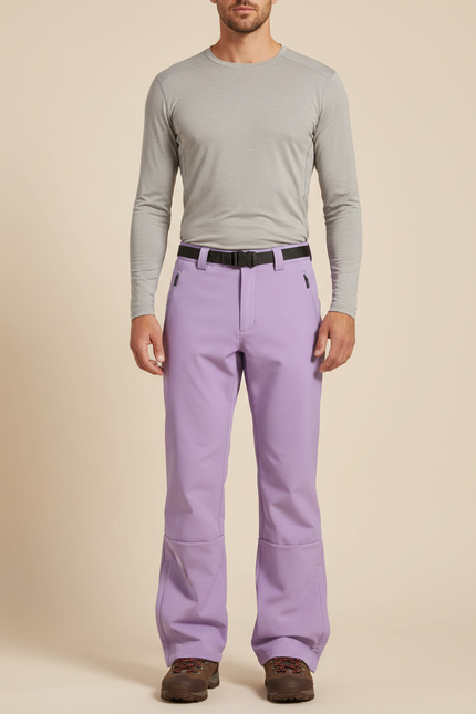 Pantalon Randonnée Violet Ample Ceinture Imperméable Homme - Polyester
