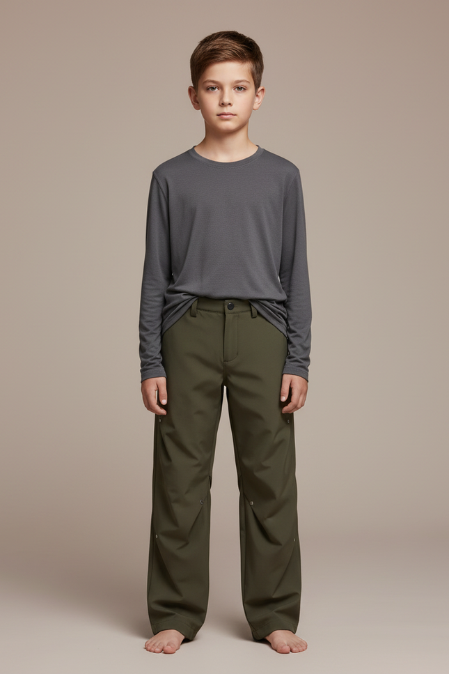 Pantalon Randonnée Kaki Ample Décontracté Unisexe - Polyester