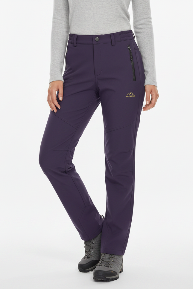 Pantalon Randonnée Grand Froid Femme - Violet Polyester