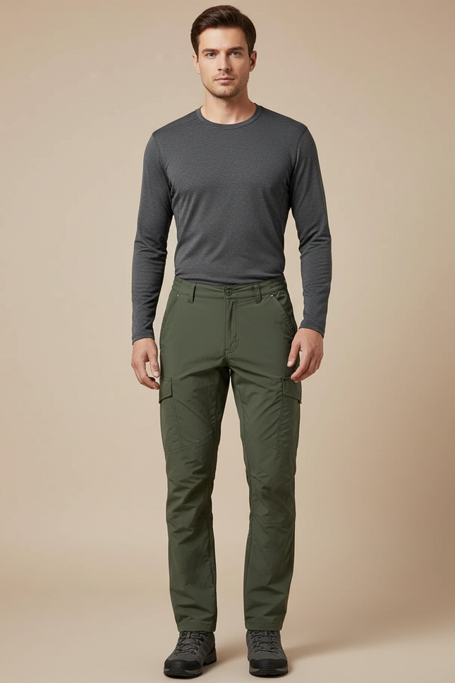 Pantalon Randonnée Léger - Kaki Polyester