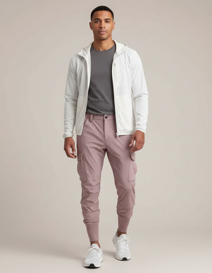 Pantalon Randonnée Rose Cargo Léger Homme Jogger - Polyester