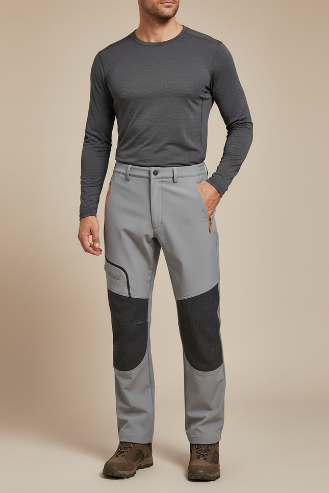 Pantalon De Randonnée Chaud - Gris Polyester