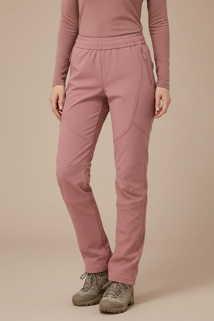 Pantalon Randonnée Raquette Femme - Rose Polyester