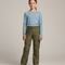 Pantalon Randonnée Kaki Enfant Imperméable Convertible Léger - Polyester
