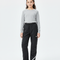 Pantalon Randonnée Noir Cargo Enfant Imperméable Réfléchissant - Polyester
