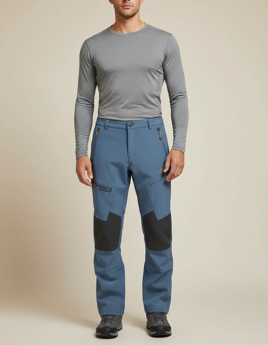 Pantalon De Randonnée Hiver - Bleu Polyester